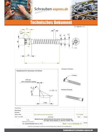 1 x Winkelbeschlagschraube Confirmat Senkkopf...