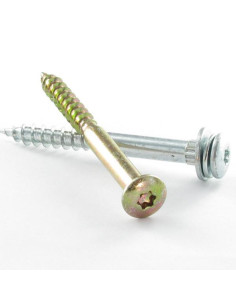 Spanplattenschrauben Flachrundkopfschraube 7X80 Mit...