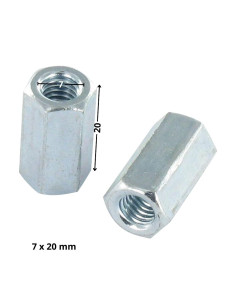Kupplungsmutter Sechskant Weiblich weiblich M4 7x20 Mit... 2