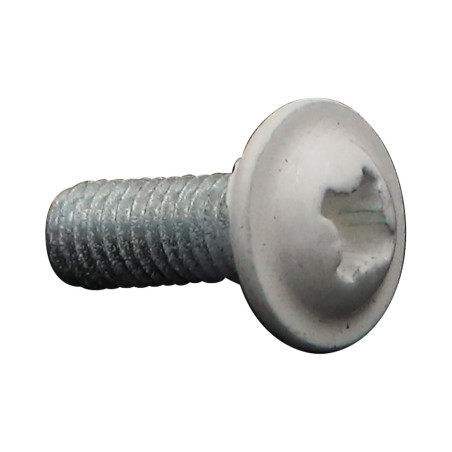 1 x Schraube Flachrundkopfschraube Pozi M6x16 Verzinkt RAL9010 reinweiß