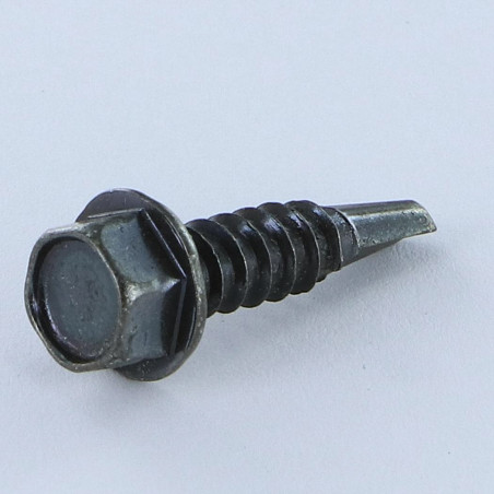 1 x Selbstbohrende Schrauben Sechskantkopf 4,8 x 38 Blechgewinde Stahl schwarz verzinkt