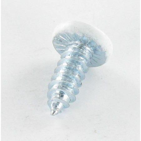 1 x Blechschraube Zylindrischer Flachkopf Gezahnt 6,3 x 16 T30 Verzinkt RAL9016 signalweiß