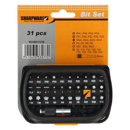 1 x Set mit 30 Biteinsatz Phillips Pozi TX Gespalten H + 1 Tor EM