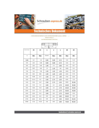 1 x Scheiben/Unterlegscheibe Flach M4x14x0,8 L...
