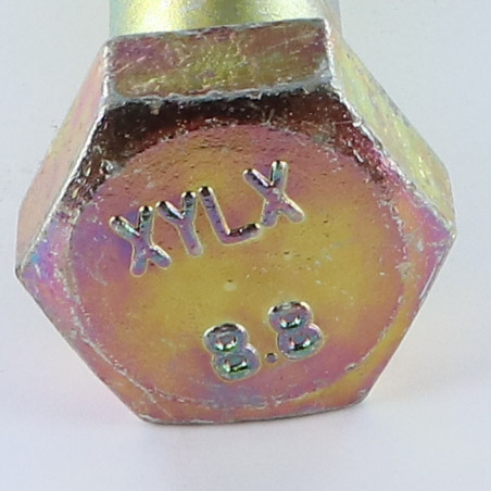 1 x Schrauben mit teilgewinde Sechskantkopf M20X180 Klasse 8.8 Dichromat