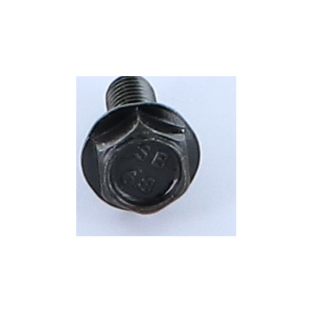 1 x Metallschrauben Sechskantkopf M6x16 Mit Gewinde 12 Kreuzschlitz mit gezahntem Flansch 16 Rohstahl