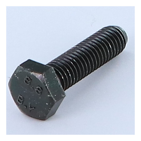1 x Metallschrauben Sechskantkopf M6x12 Klasse 8.8 Stahl schwarz verzinkt