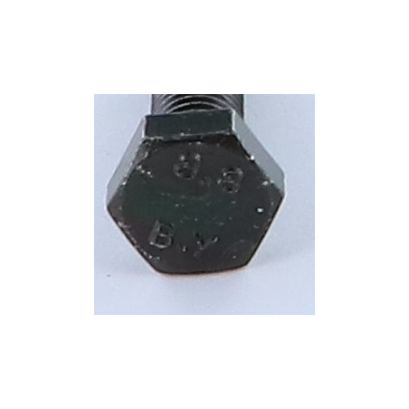 1 x Metallschrauben Sechskantkopf M6x12 Klasse 8.8 Stahl schwarz verzinkt