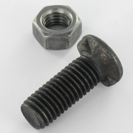 1 x Pflugschraube Senkkopfschraube M12x50 2 nase Klasse 8.8 Rohstahl