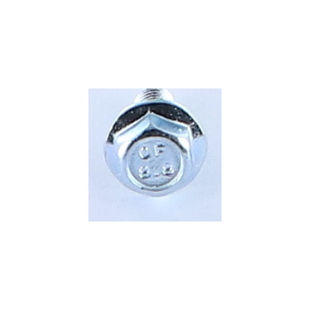 1 x Metallschrauben Sechskantkopf M6x14 Kreuzschlitz mit gezahntem Flansch Klasse 8.8 Verzinkt