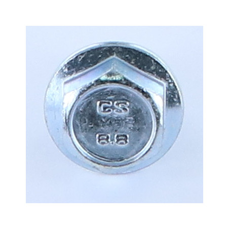 1 x Metallschrauben Sechskantkopf M12x40 Kreuzschlitz mit gezahntem Flansch Verzinkt