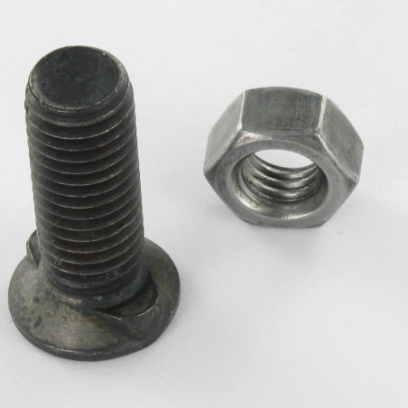 1 x Pflugschraube Senkkopfschraube M14x30 2 nase Klasse 8.8 Rohstahl