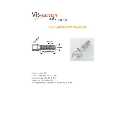 1 x Schraube RAD M12x30 gewinde 150 S/PL17 Klasse 10.9 Verzinkt