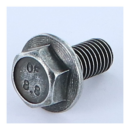 1 x Metallschrauben Sechskantkopf M10x20 Kreuzschlitz mit gezahntem Flansch Klasse 8.8 Stahl schwarz verzinkt