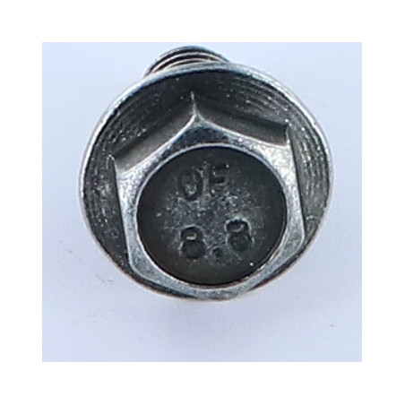 1 x Metallschrauben Sechskantkopf M10x20 Kreuzschlitz mit gezahntem Flansch Klasse 8.8 Stahl schwarz verzinkt