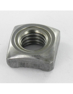 Vierkantmutter Schweißen Kreuzschlitz M10 17x17x8 Rohstahl