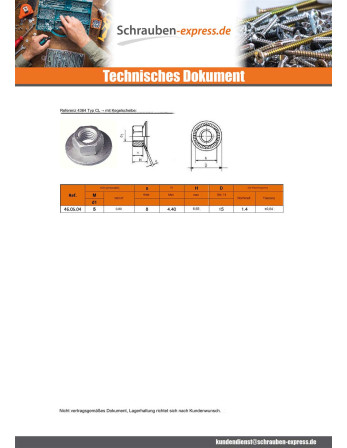 1 x Muttern Twolok cs(mit geriffelter...
