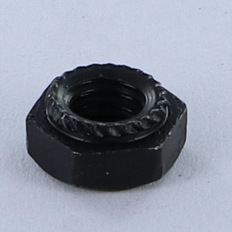 1 x Sechskant-Blechmutter Stahl schwarz verzinkt M6 Materialdicke 1,5