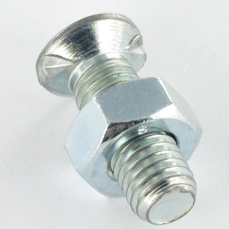 1 x Pflugschraube Senkkopfschraube M10x30 2 nase Klasse 8.8 Verzinkt