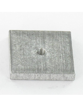 1 x Vierkantmutter M4 24x24x4 Aluminium