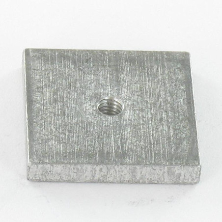 1 x Vierkantmutter M4 24x24x4 Aluminium