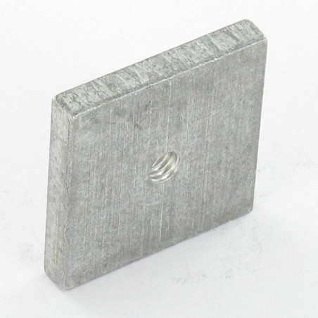 1 x Vierkantmutter M4 24x24x4 Aluminium