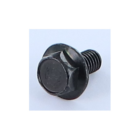 1 x Metallschrauben Sechskantkopf M6x12 Glatte Flansche BP Stahl schwarz verzinkt