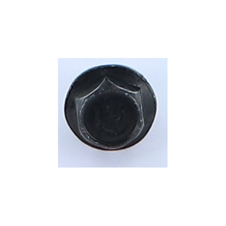 1 x Metallschrauben Sechskantkopf M6x12 Glatte Flansche BP Stahl schwarz verzinkt