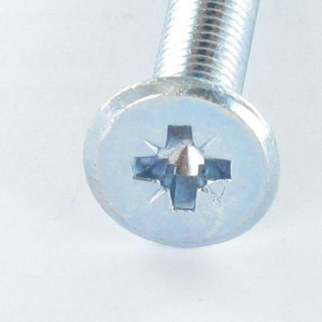 1 x Flachkopfschrauben Pozi M6x35 Spitze Kegelstumpfförmig Verzinkt