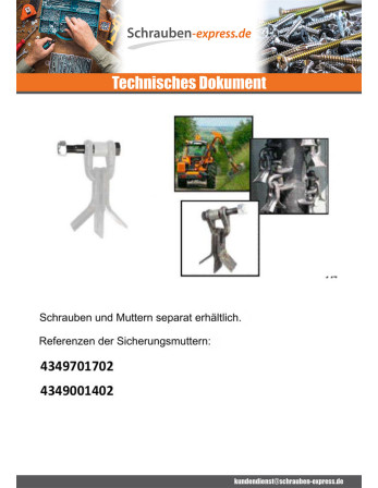 1 x Schraube ROTOR RUDDLER 9/19 x 3"1/2 Klasse...