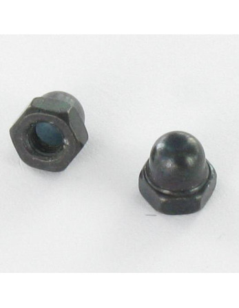 1 x Hutmutter M10 Stahl schwarz verzinkt