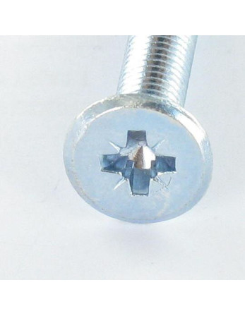 1 x Flachkopfschrauben Pozi M6x20 Spitze...