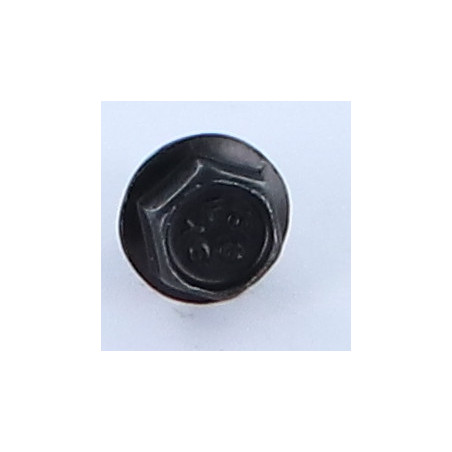 1 x Metallschrauben Sechskantkopf M8x16 Kreuzschlitz mit gezahntem Flansch Klasse 8.8 Stahl schwarz verzinkt