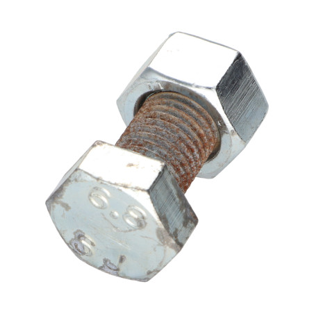 1 x Kopfschraube (mit Mutter) Sechskantkopf M16x35 Verzinkt Rost