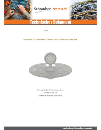 1 x Scheiben/Unterlegscheibe D ISOLIERUNG...