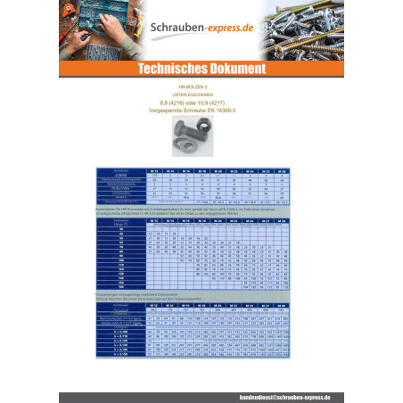 50 x Kopfschraube (mit Mutter) Hohe Widerstandsfähigkeit M16X60 2 Scheiben/Unterlegscheibe Klasse 10.9 Verzinkt