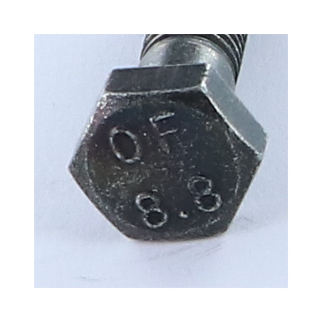 1 x Schrauben mit teilgewinde Sechskantkopf M8X40 Klasse 8.8 Stahl schwarz verzinkt