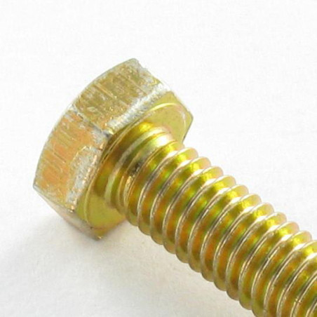 1 x Metallschrauben Sechskantkopf M12x40 Klasse 6.8 Dichromat