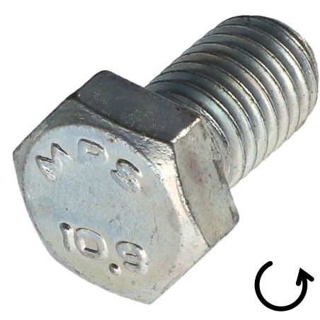 1 x Metallschrauben Sechskantkopf M8X45 Klasse 10.9 Verzinkt