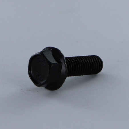 1 x Metallschrauben Sechskantkopf M6x25 Kreuzschlitz mit gezahntem Flansch Klasse 8.8 Stahl schwarz verzinkt