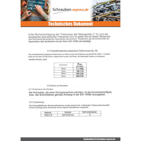 1 x Kopfschraube (mit Mutter) Spanplatte M20X325 Vierkantkopf 35x35x14 Verzinkt