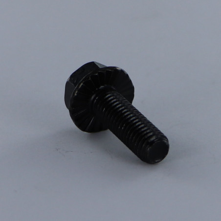 1 x Metallschrauben Sechskantkopf M8x25 Kreuzschlitz mit gezahntem Flansch Klasse 8.8 Stahl schwarz verzinkt