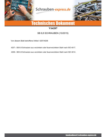 25 x Kopfschraube (mit Mutter) Sechskantkopf...