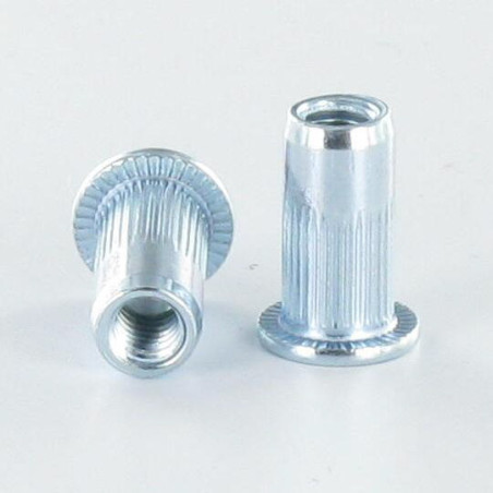 1 x Muttern Nieten Flachkopf M12x23 ACPC40 Verzinkt