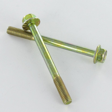 1 x Schrauben mit teilgewinde Spanplatte Sechskantkopf Kreuzschlitz mit Flansch M16x225 Dichromat