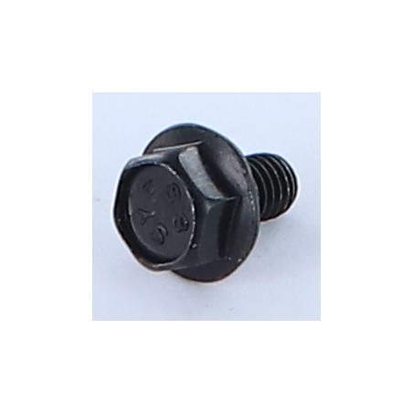 1 x Metallschrauben Sechskantkopf M8x12 Kreuzschlitz mit gezahntem Flansch Klasse 8.8 Stahl schwarz verzinkt