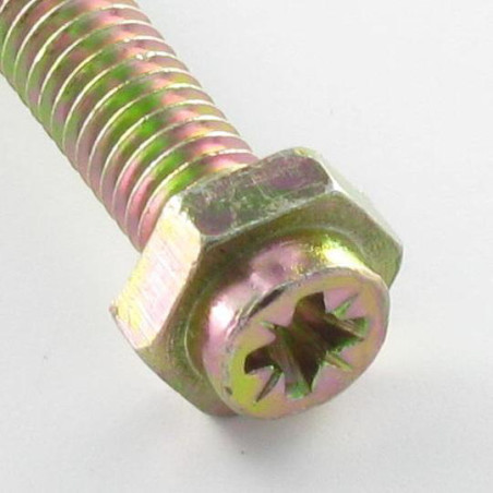 1 x Kassettenschraube Sechskantkopf Pozi M6x45 Pozi 2 Klasse 6.8 Dichromat