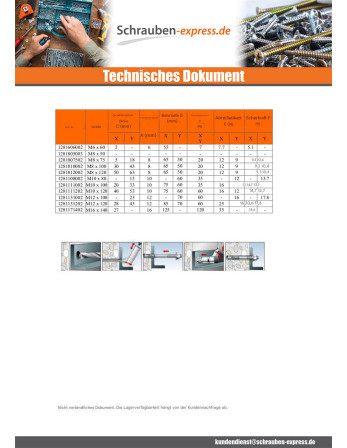 1 x Dübel BOZELENANKER M12x120 Verzinkt