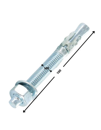 1 x Dübel BOZELENANKER M8X100 Verzinkt