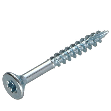 1 x Spanplattenschraube TEKOR Senkkopfschraube Gezahnt 4X45 Mit Gewinde 27 T20 Verzinkt cut Bohrspitze mit Typ 17